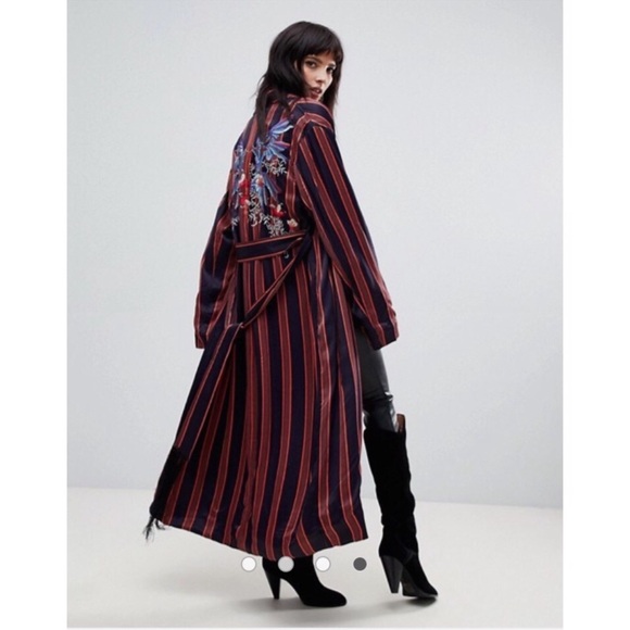 NWT! FP Free People Atrium Striped Duster Sz XS - Picture 8 of 14